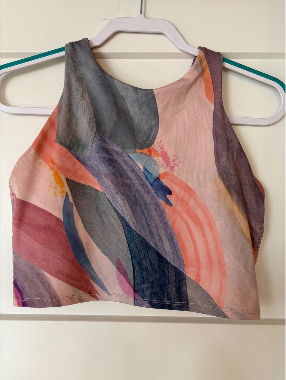 Athleta Abstract Print Crop Tank — Size M